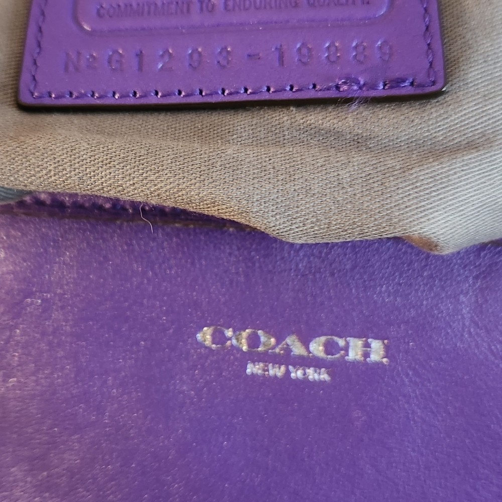Coach Bag Purple Legacy